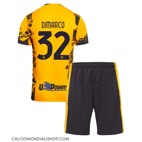 Maglie da calcio Inter Milan Federico Dimarco #32 Terza Maglia Bambino 2024-25 Manica Corta (+ Pantaloni corti)